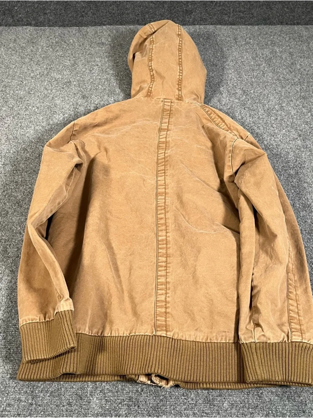 Vintage Old Navy Jacket Boys Xl Tan Y2K 90s Canvas Chore Barn Work Wear Utility - Picture 9 of 9